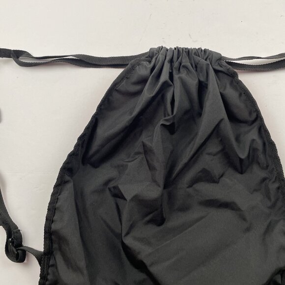 Nike Drawstring Backpack Bag Cinch Swoosh Logo Pink Black Gym Sports - Picture 7 of 8